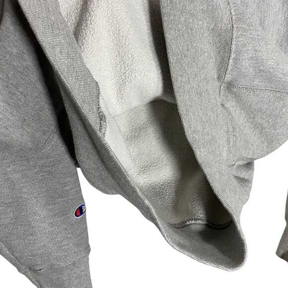 Vtg Champion Hoodie Mens M Gray Reverse Weave Embroidered Logo Spellout 90s Y2K - Picture 9 of 11